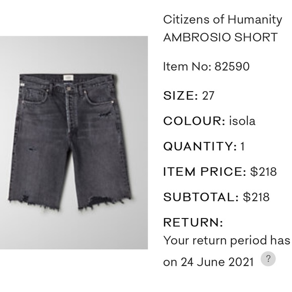 Citizens of Humanity ambrosio shorts - Picture 5 of 6